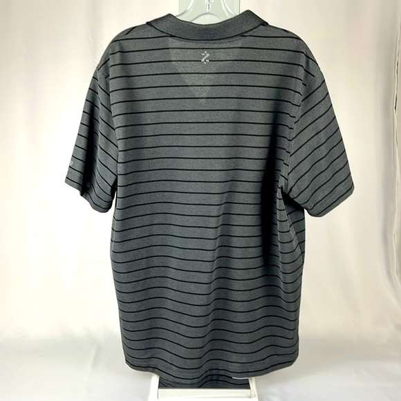 IZOD Perform Xtreme Function Golf Cool FX Polo Golf Shirt Black/Gray Size XL - Picture 6 of 14